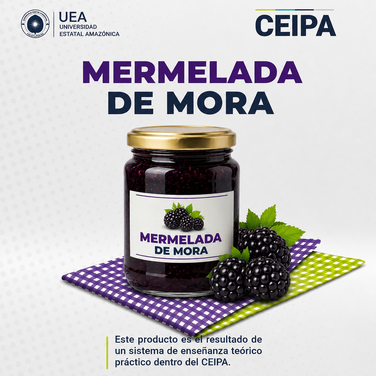 MERMELADA DE MORA - 250 gr (Frasco de vidrio)